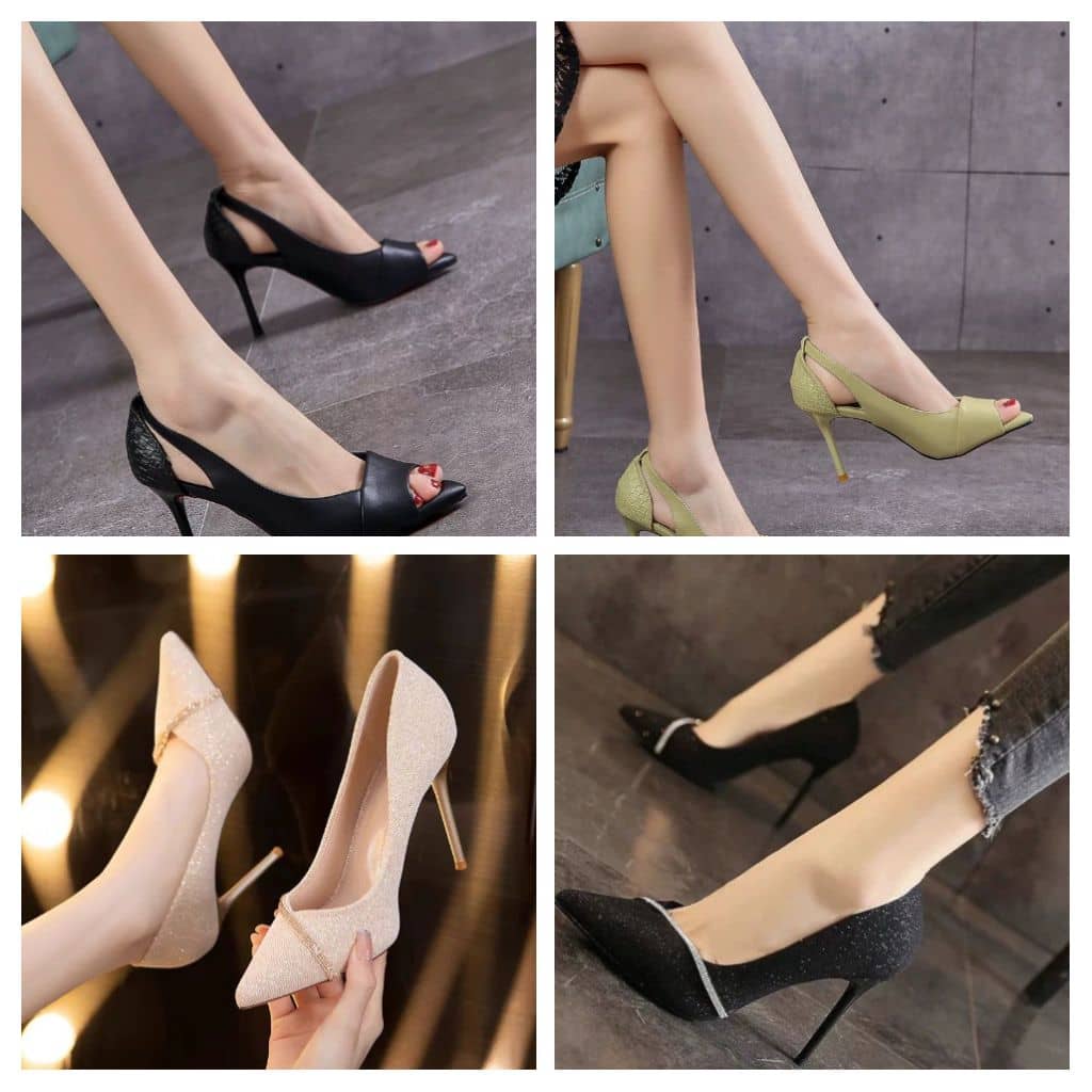 Women classic shoes: long hills for sale in Kpone Market, Accra, Ghana on BNS