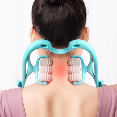 Multifunctional Manual Six-wheel Neck Massager Massage Relieve Roller Massage Tool for sale in USA on BNS
