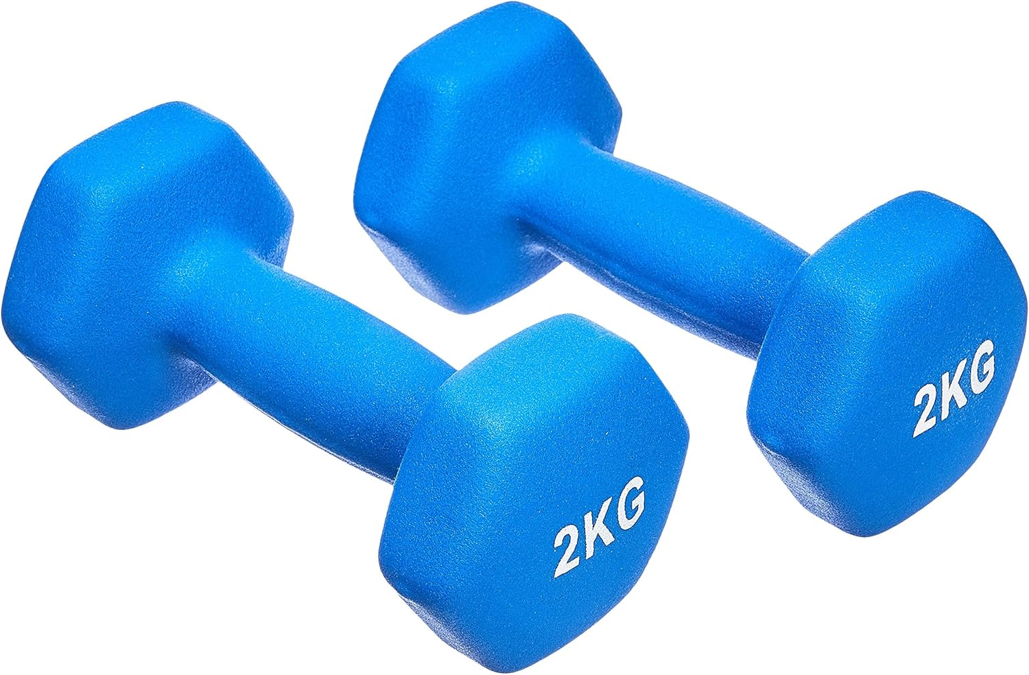 Amazon Basics Neoprene Dumbbell Pair, 2 kg, Blue for sale on BNS