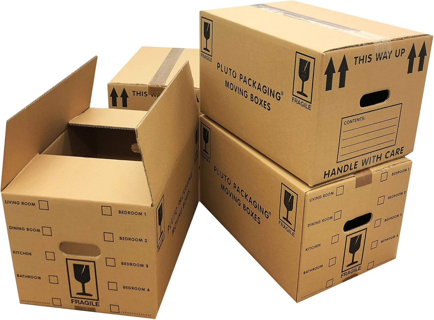 10 Quality Strong 47cm x 31.5cm x 25cm 44L Packing Moving Cardboard Boxes for sale on BNS