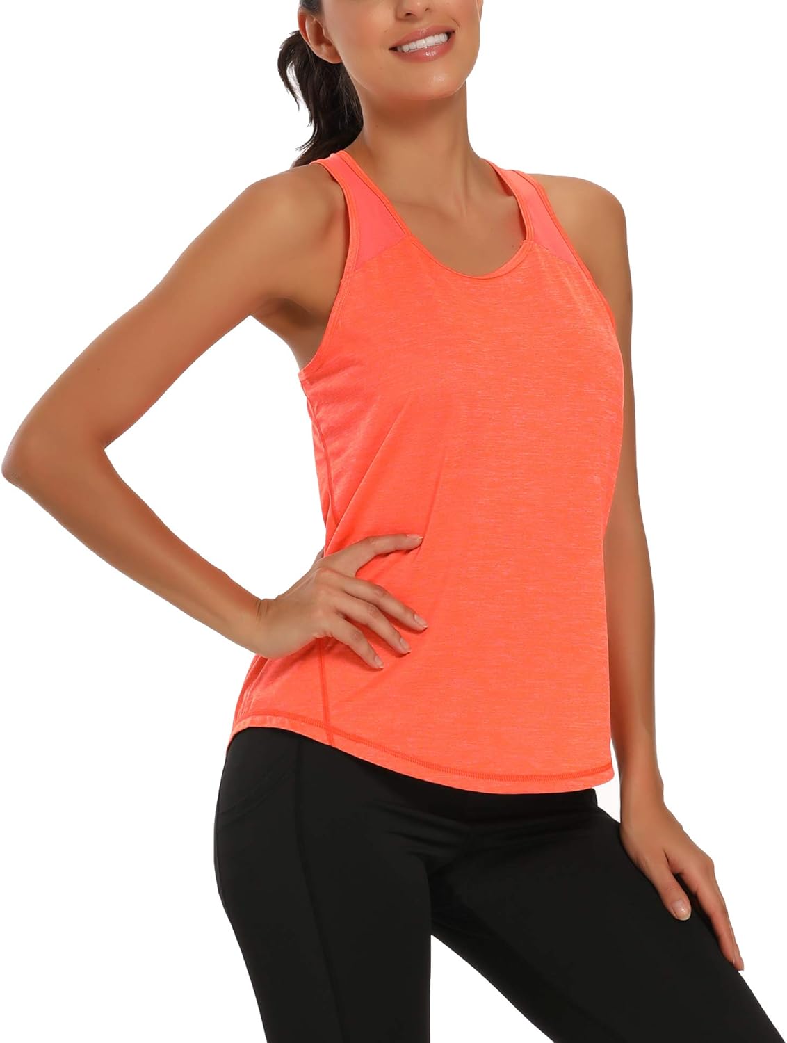 Dawnrole Women's Workout Tank Top - Sleeveless Gym Sport Running Top for sale on BNS