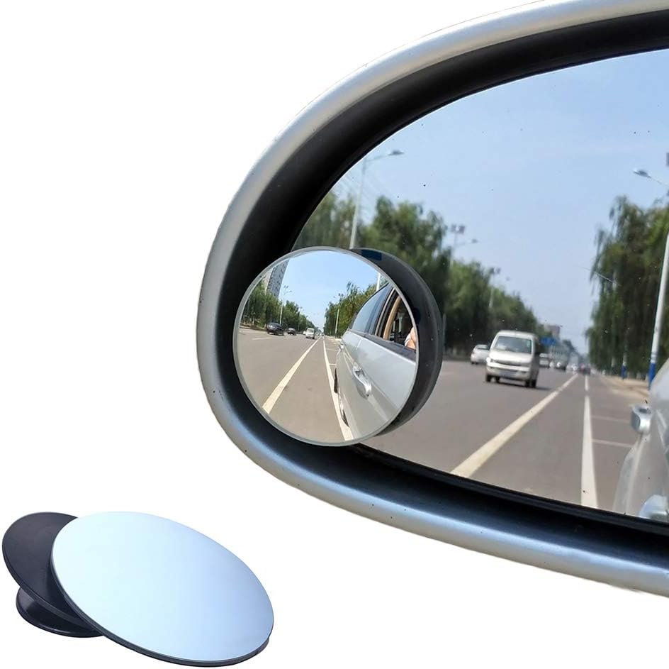 BEEWAY Blind Spot Mirrors, Round Frameless 360° Rotate Sway Adjustable HD Glass Convex Mirror for Car SUV Trucks - Pack 2 for sale on BNS