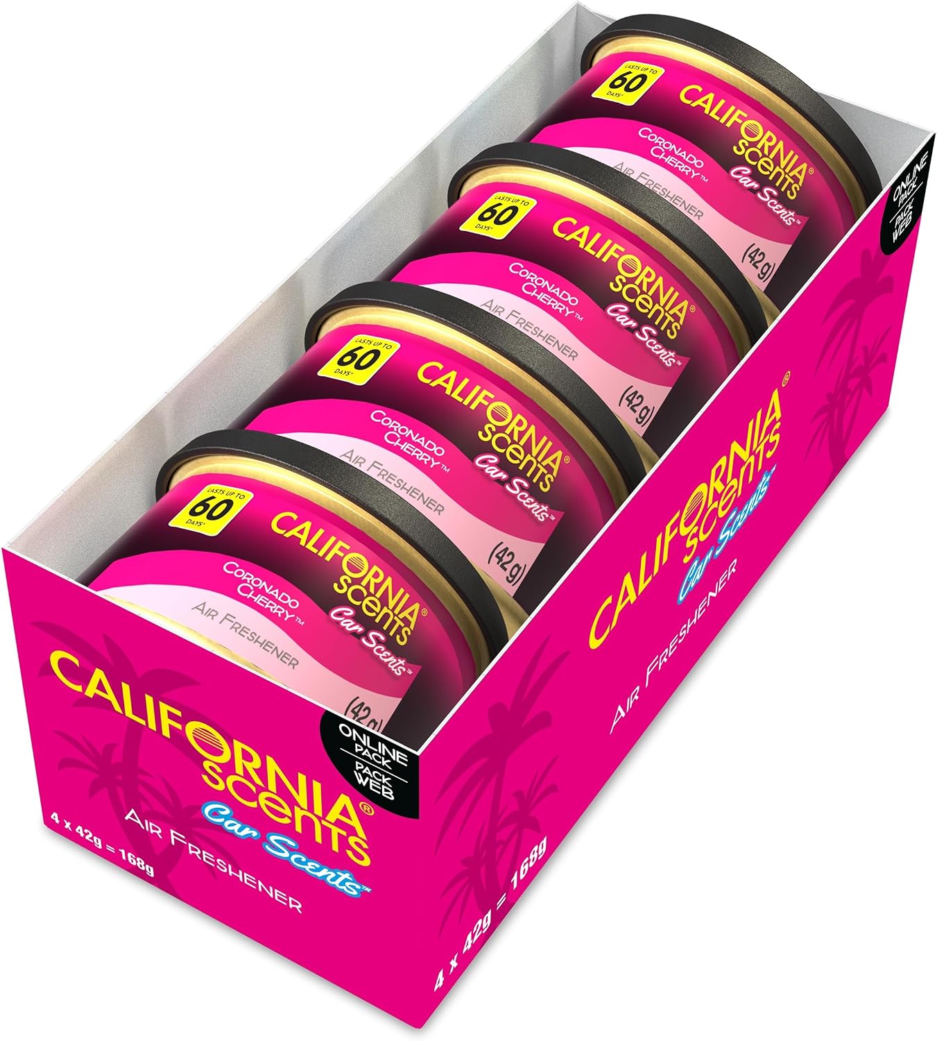 California Scents Car Air Fresheners Can, Coronado Cherry Scent, Pack of 4 for sale on BNS