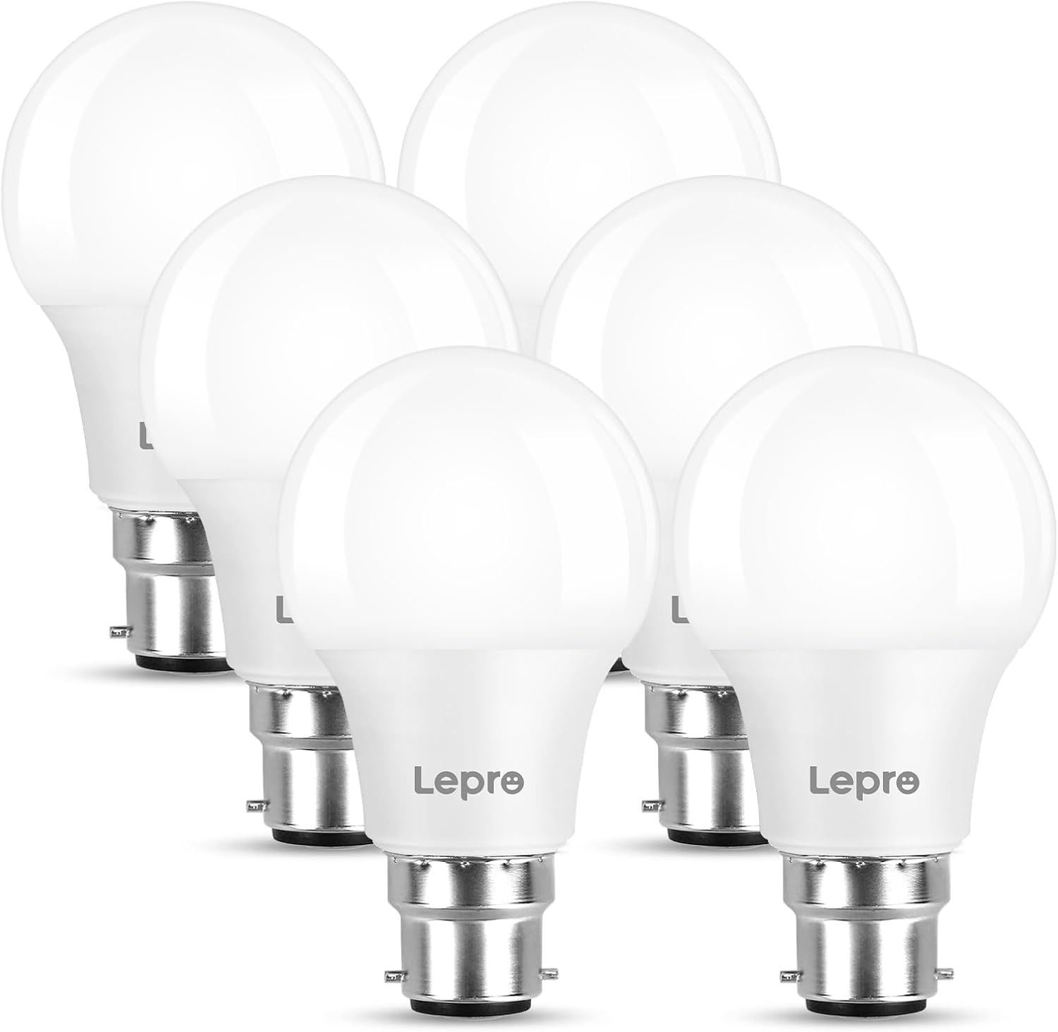 Lepro B22 LED Bulbs, 8.5W (60W Equivalent), 806 Lumens, Warm White 2700K, Non-Dimmable, Pack of 6 for sale on BNS