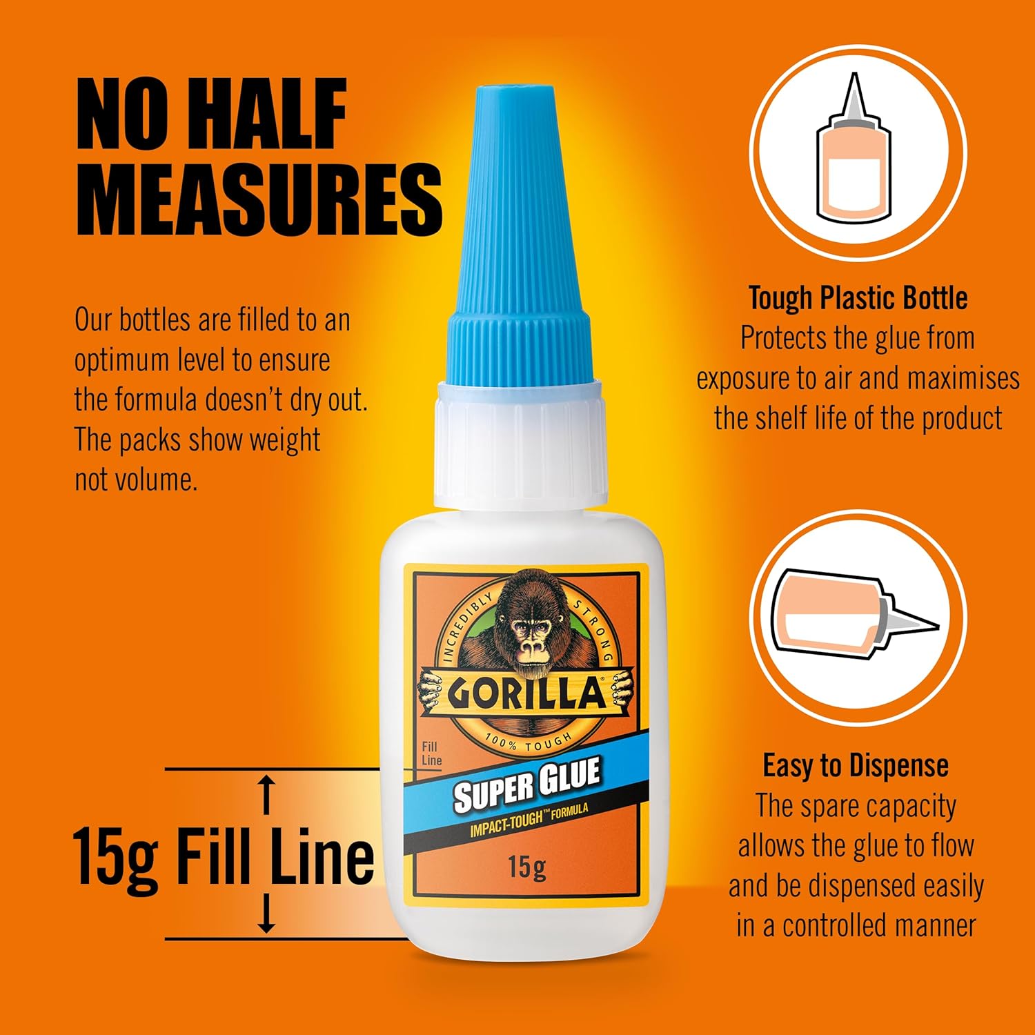 Gorilla Super Glue Gel, 15g, Clear for sale on BNS